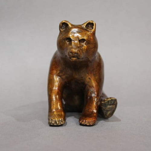 FL097 Sitting Bear 4x4x3 $400 at Hunter Wolff Gallery